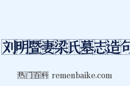 刘明暨妻梁氏墓志造句是什么意思的图片